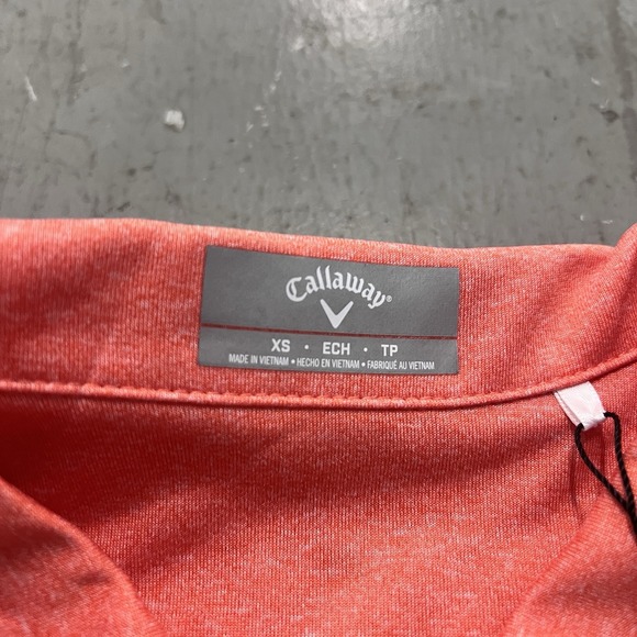Callaway Women's Opti-Dri Coral Heather 1/4 Zip Golf Polo Shirt Size XS - Picture 4 of 6